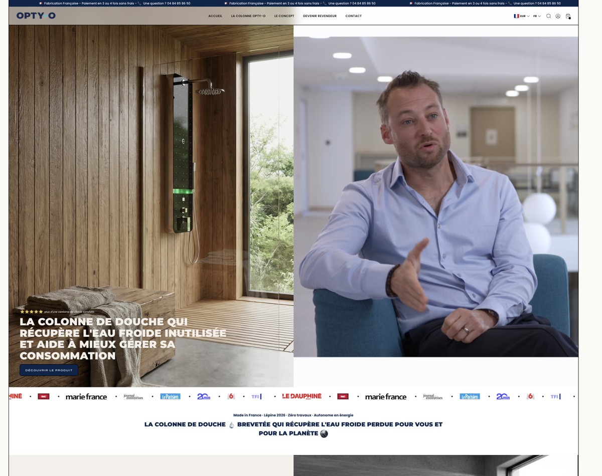 Site Opty-O après refonte