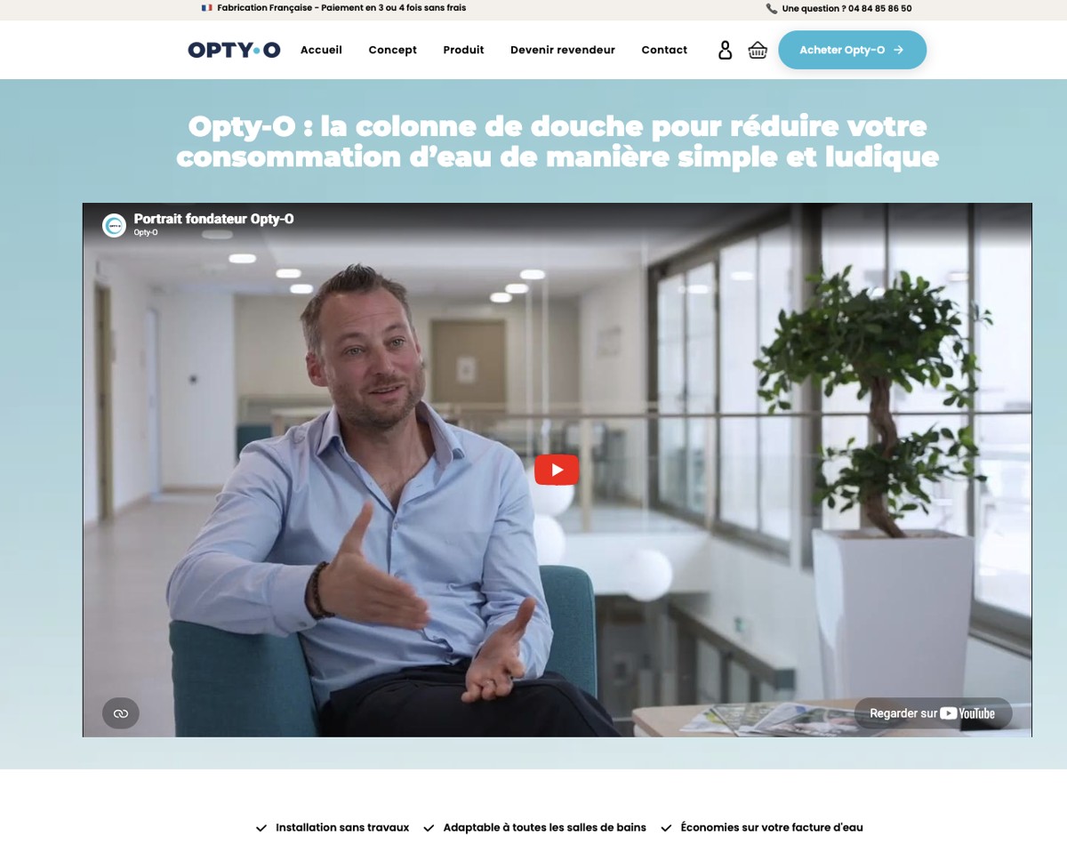 Site Opty-O avant refonte